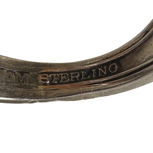 Antique Gorham Sterling Silver Floral Spoon Ring Art Nouveau Handcrafted Size 7. - Picture 4 of 5